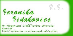 veronika vidakovics business card